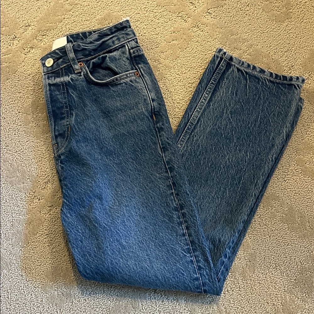 Reformation Cynthia High Rise Straight Cropped Jeans